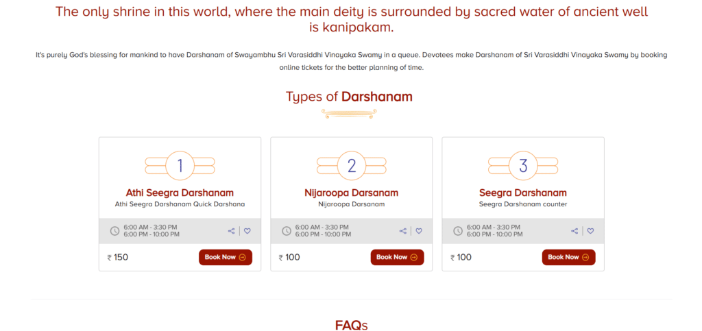 Kanipakam Temple Darshan Tickets Online Booking.