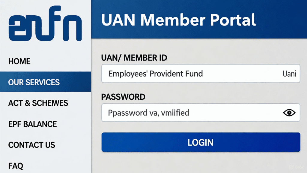 UAN Member Portal Login epfo unified services passbook