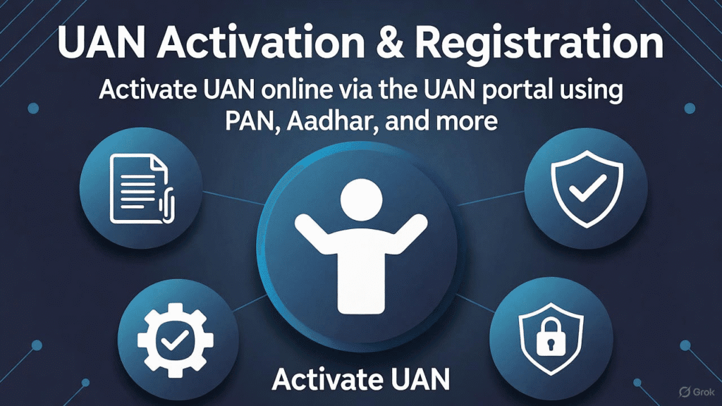 UAN Activation Registration online uan portal activate uan by pan aadhar etc