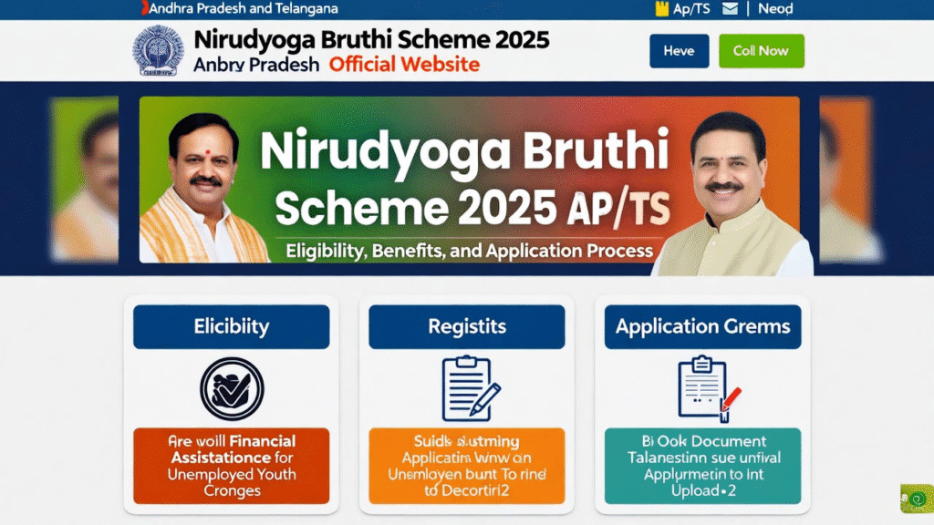 Nirudyoga Bruthi Scheme 2025 AP/TS Official Website: Guide,Eligibility, Benefits & How to Apply