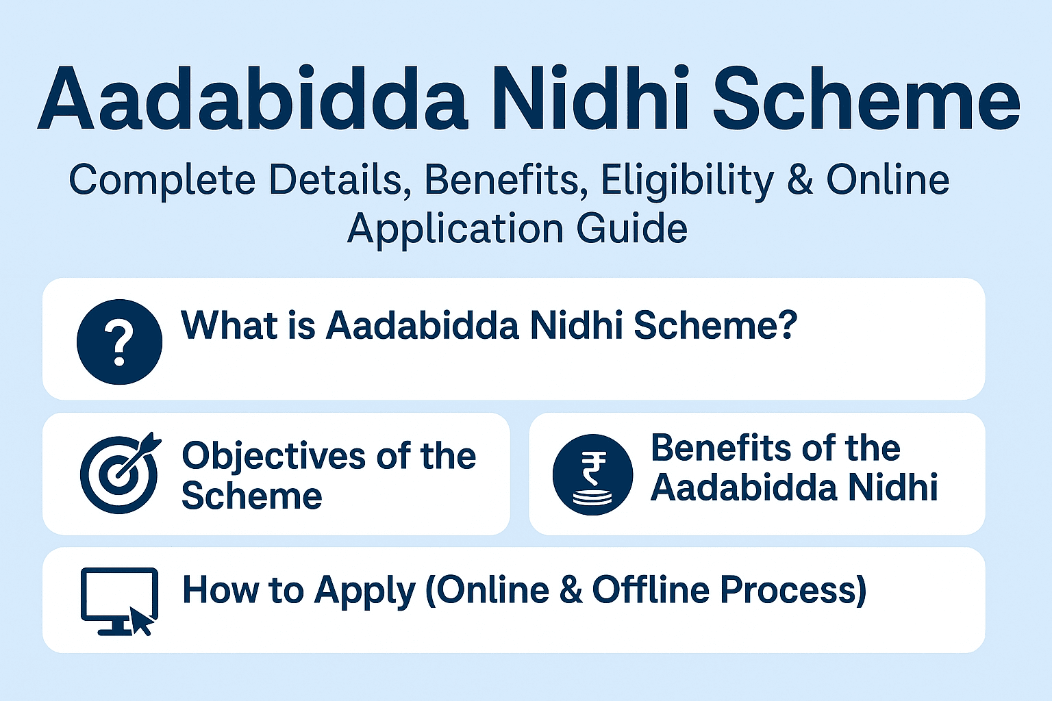 Aadabidda Nidhi Scheme – Complete Details, Benefits, Eligibility & Online Application Guide