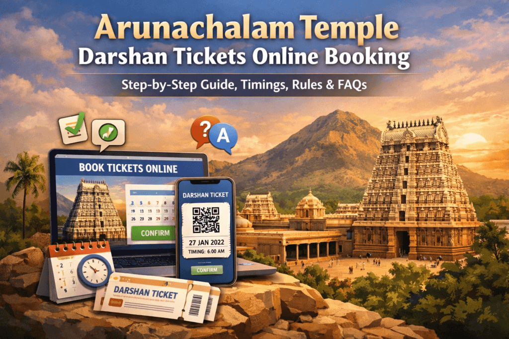 Arunachalam Temple Darshan Tickets Online Booking 2026 — Step-by-Step Guide, Timings, Rules & FAQs