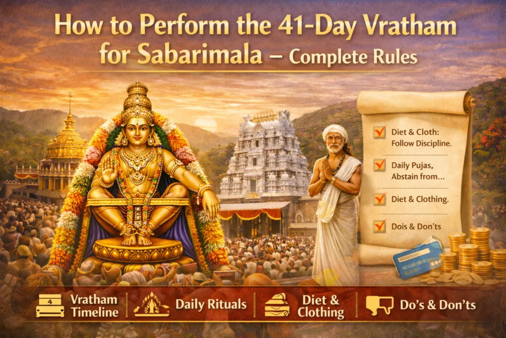 How to Perform the 41-Day Vratham for Sabarimala: Complete Rules, Rituals & Spiritual Guide (2026)